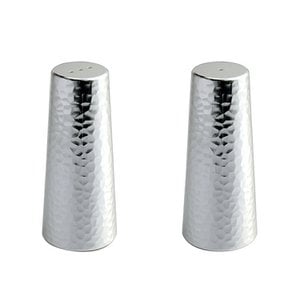 Harted silver salt and pepper