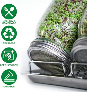 Sprouting jar set, Ceramic tray, 1000ml jar