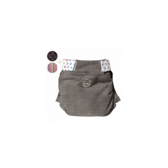 Hybrydowa pieluszka materiałowa Petit Pea *seria specjalna JEAN* (tylko majtki), rozmiar M (5-11 kg)
