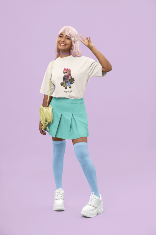 Oversized T-shirt Shopaholic Bear