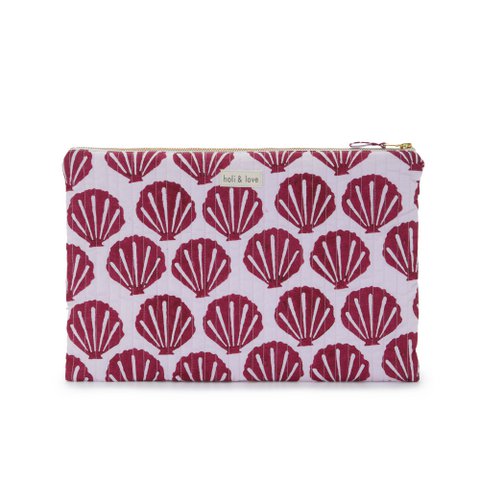 Laptoptas van biologisch katoen - Lila shell
