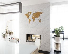 Mappa del mondo in legno - Fai da te - 3 tipi di legno