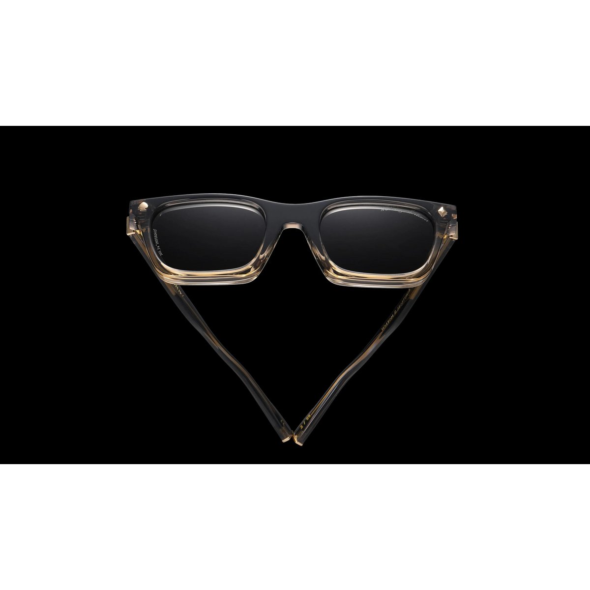 Walton et Mortimer NO. 54 : Lunettes de soleil grises transparentes "Inferno"