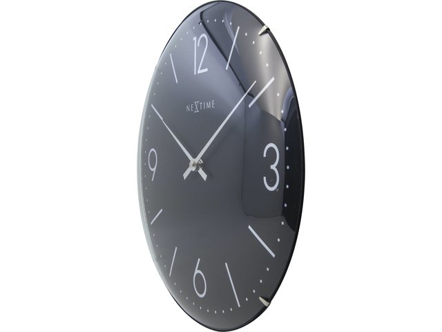 Wanduhr NeXtime Basic Dome 35 cm schwarz