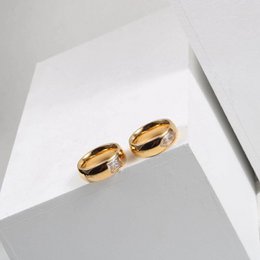 Gouden Kristallen Effen Gouden Ring