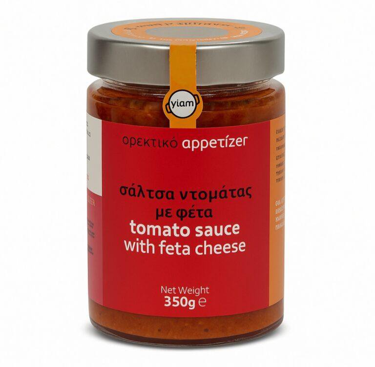 YIAM Tomatensauce mit Feta-Käse und Paprika, 350g