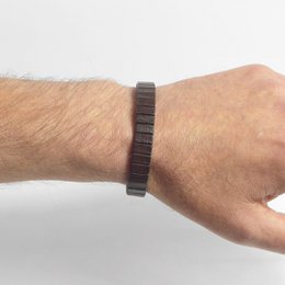 Leather Star HL83 – men's bracelet in brown with black magnetic clasp