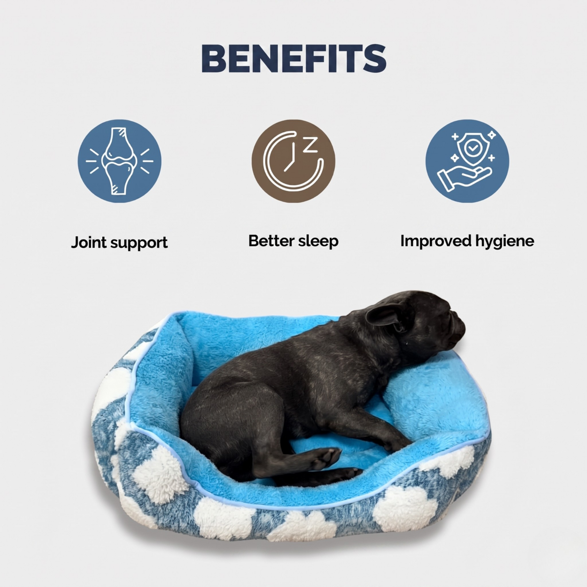 Yommy Cloud Cradle Pet Bed | Soft & Cozy Cotton Bed | Ideal for Fluffy Dogs and Cats | Warm Winter Padded Mattress | Fluffy & Plush Design | 3 Colors & 3 Sizes Available | Perfect for Home & Rest