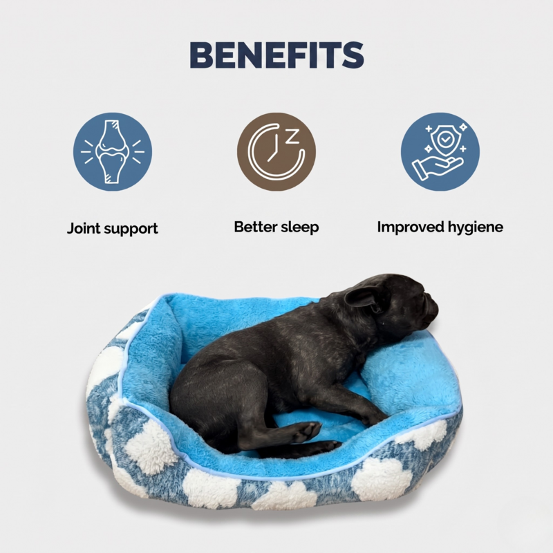 Cama para mascotas Yommy Cloud Cradle | Cama de algodón suave y acogedora | Ideal para perros y gatos esponjosos | Colchón acolchado de invierno cálido | Diseño esponjoso y de felpa | 3 colores y 3 tamaños disponibles | Perfecto para el hogar y el de