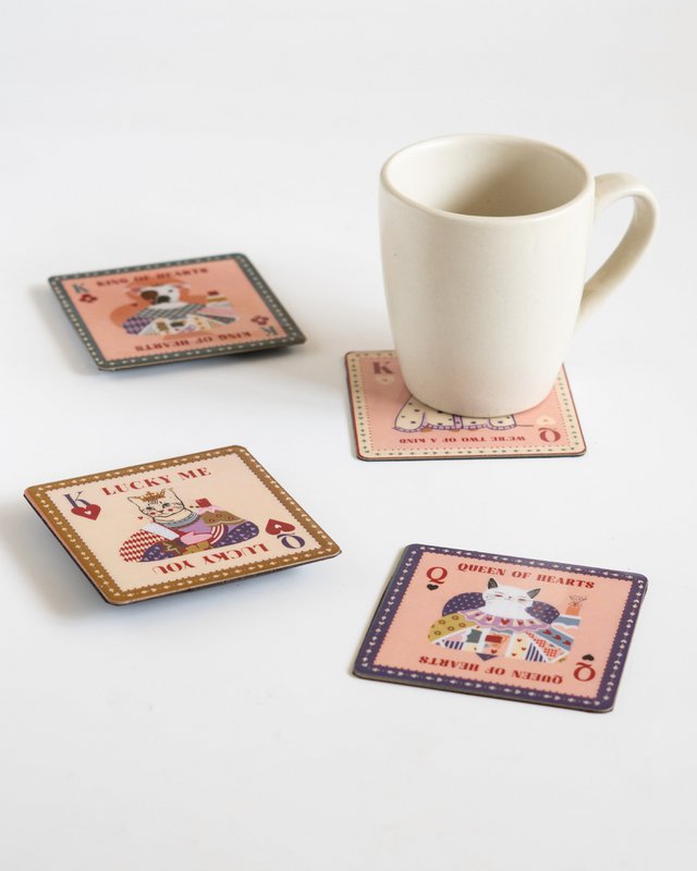 Metal & Magnet Animal Art Beverage Coaster - Also Fridge Magnet, 9.5cm