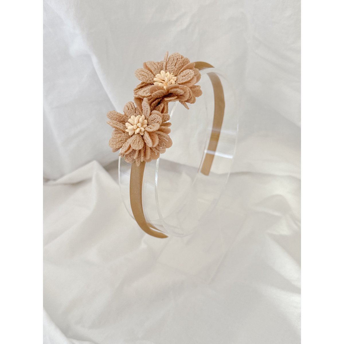 Diadem Makowy - Beżowy