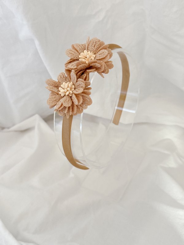 Diadem Makowy - Beżowy