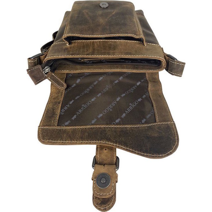 Sac à bandoulière pour dames - Small Cognac Tamponner le sac à bandoulière