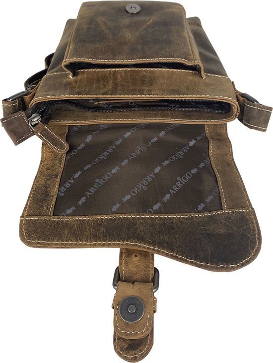 Damen Umhängetasche - kleiner Cognac -Puffer -Crossbody -Tasche
