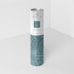 Wallpaper with a psychedelic urchin pattern in shades of teal and gray. The pattern features intricate, swirling designs and shapes reminiscent of sea urchins or other marine life.