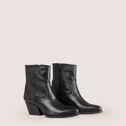 Janice Black Texan Ankle Boots
