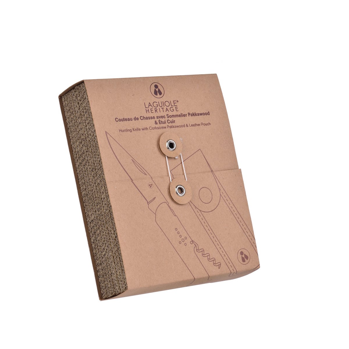 Coltello Chiudibile Laguiole Sommelier – Manico in Pakkawood con Fodero