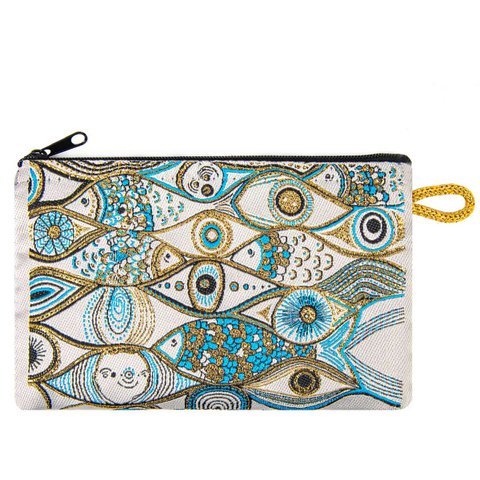 Machinepocket met vismotief - 10x15 cm