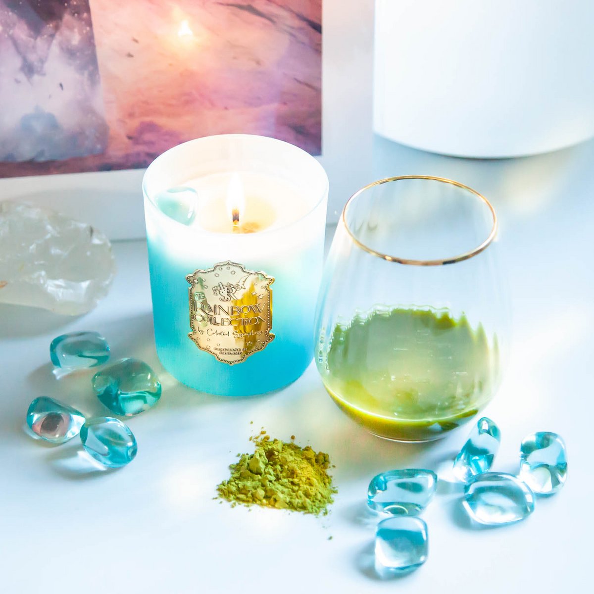 Forest Breath Fragrant Chakra Candle, Wintergreen Pine Lavender