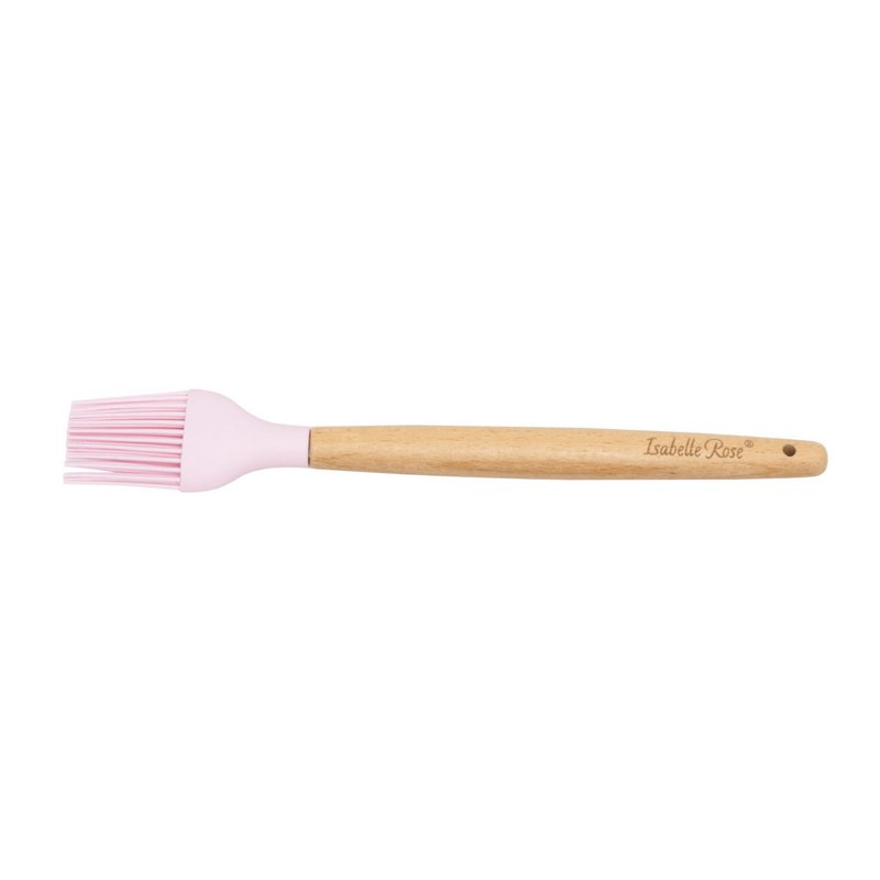 Pastelroze siliconen houten veger Isabelle Rose