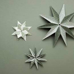 Świąteczny papier origami - gałązki jodły zielone i miętowe - 25 arkuszy dwustronnego papieru makulaturowego