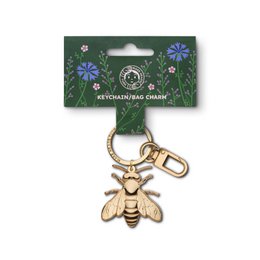 Goldener Schlüsselanhänger/Taschenanhänger aus Metall „Goldene Biene“