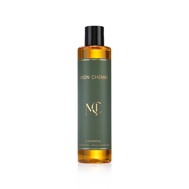 Mon Chemin® Pflegendes Duschöl | L'Herbéne | Würzig und grün | Mit 7 wertvollen Ölen