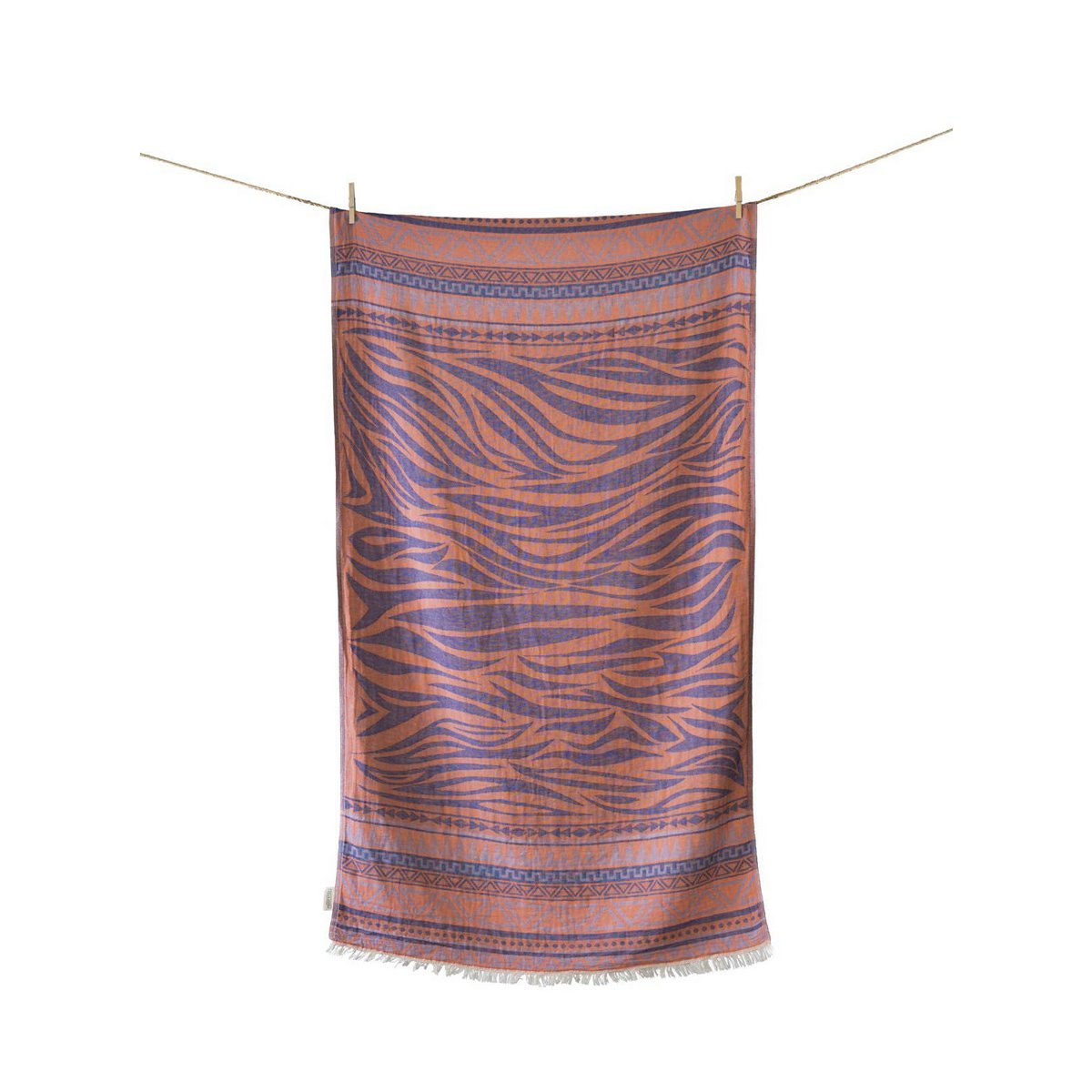BEACH TOWEL MILOS CORAL PURPLE & LILA