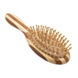 Bambus-Friseurset 3-teilig Stripe Natur/Walnuss