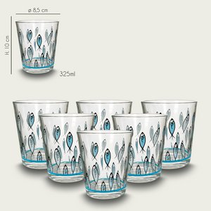 Arca FISH drinkglazen 325ml, 6-pack