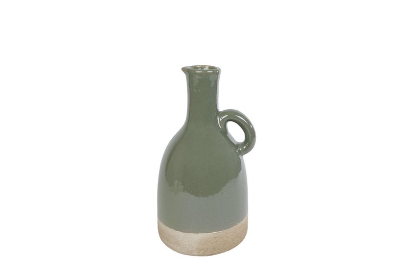 Vase Nico S green-beige earthenware 16x15x28cm