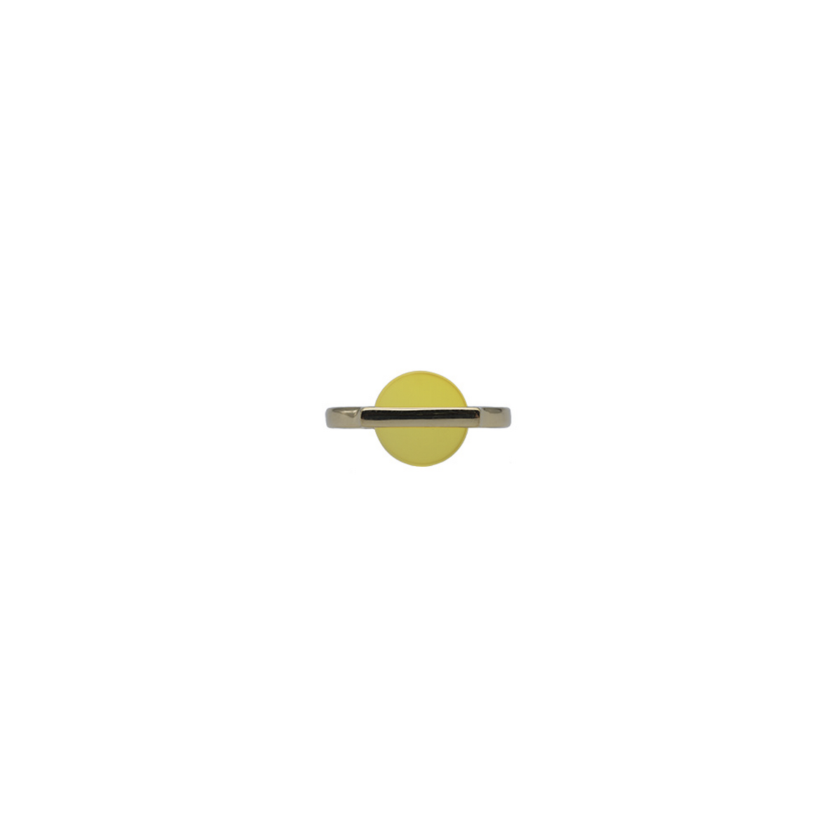 Plaqué Or 18 Carats Calcédoine jaune 56