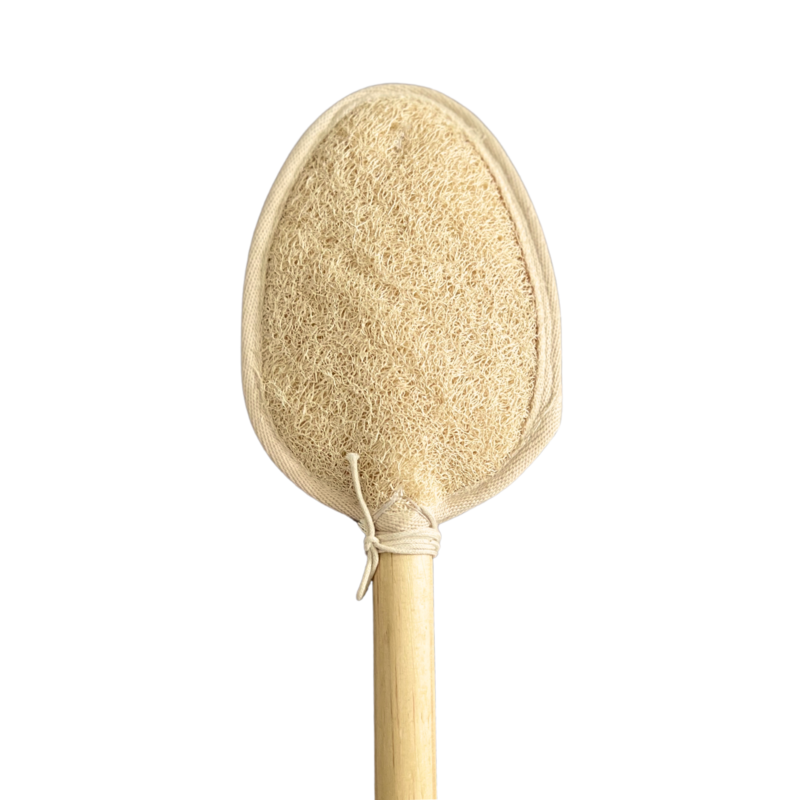 Loofah badebørste med træstamme