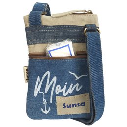 Sunsa Damen Umhängetasche. Schultertasche in Maritim Stil. Handtasche aus Canvas ( Segeltuch). kleine Crossbody Tasche für Frauen.