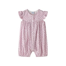 Bébé grenouille à manches volantées et imprimé mauve BGV96542