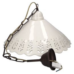 Perforated cone chandelier 40 cm with brass chain