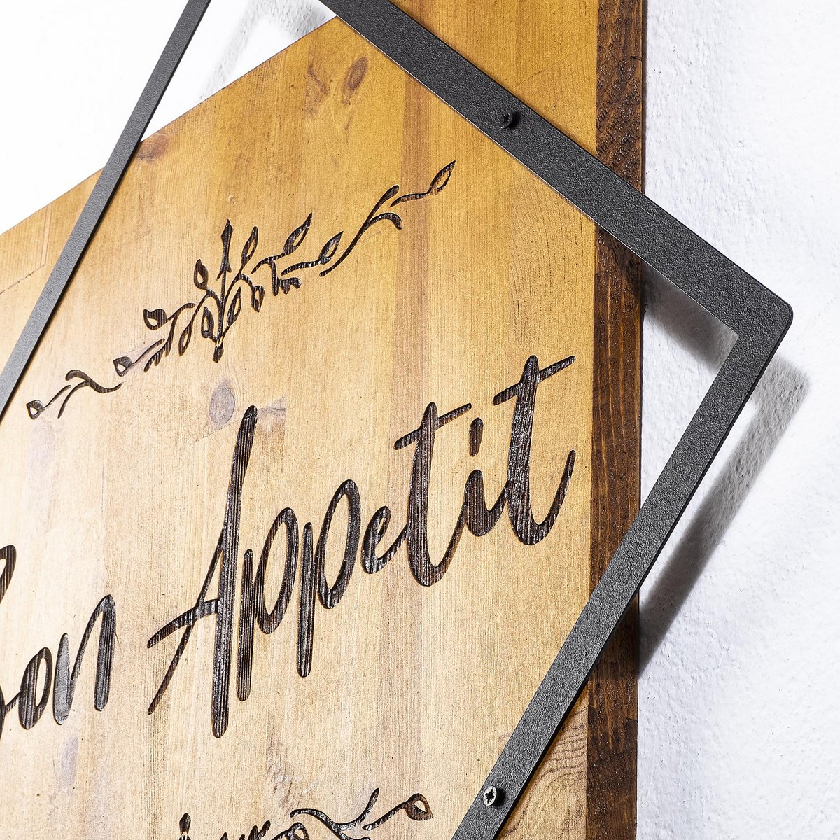 Pittura murale in metallo in legno WT-003