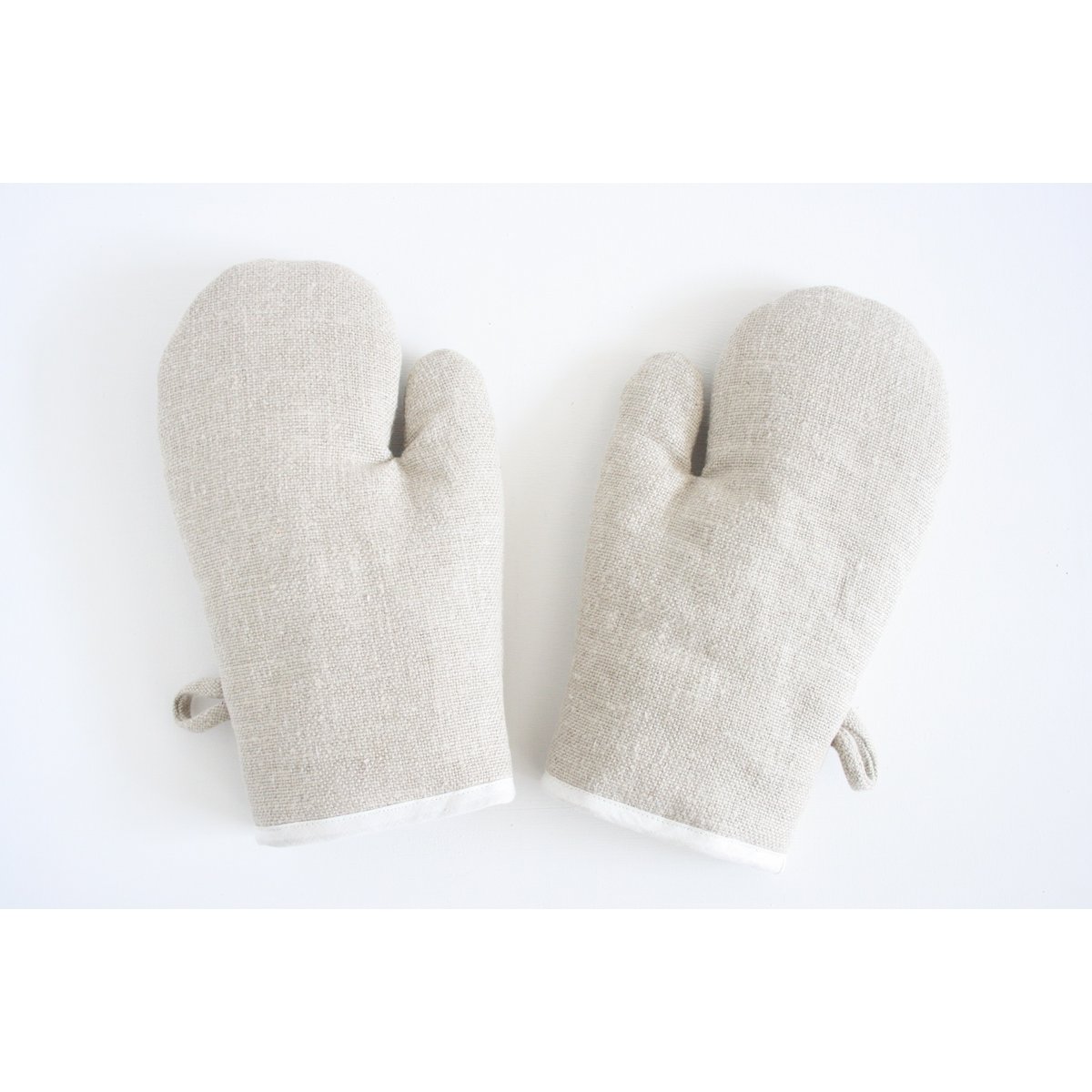 Linen oven gloves
