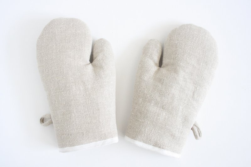 guantes de horno de lino