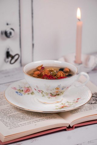 Tasse mit Untertasse Englischer Garten 180 ml Isabelle Rose
