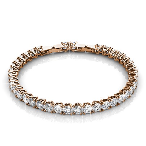 Bracelet Venus - Or RosÃ© et Cristal