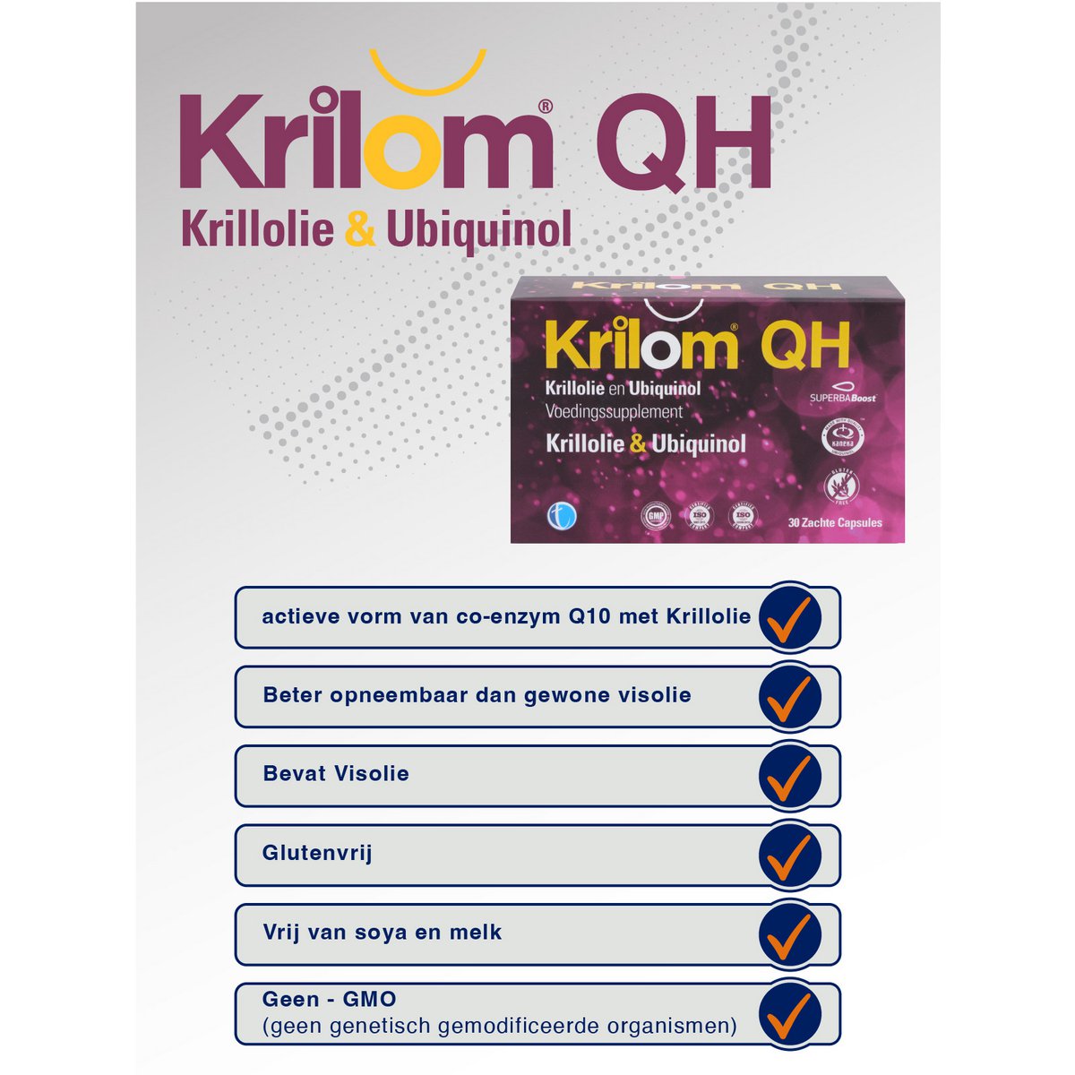 Krilom QH | Complément alimentaire à l'huile de krill et à l'ubiquinol