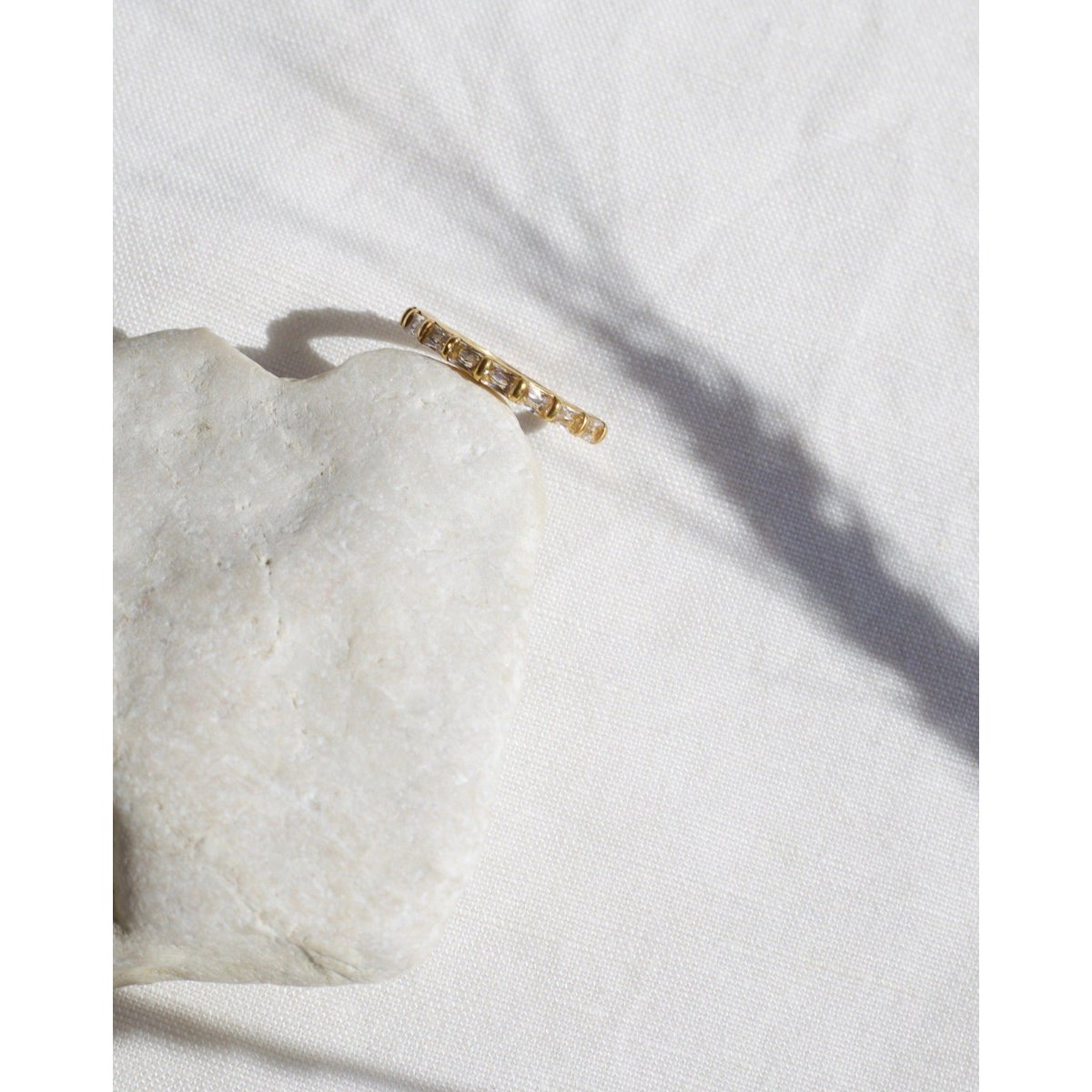 Eden - Dainty Crystal Gold Band