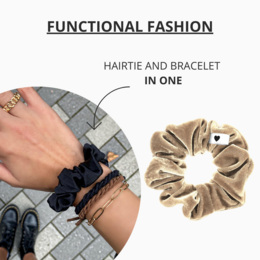 Samt-Scrunchie Beige - Bellody® (1 Stück - Champagne Beige)