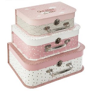 Koffer 3er Set rosa