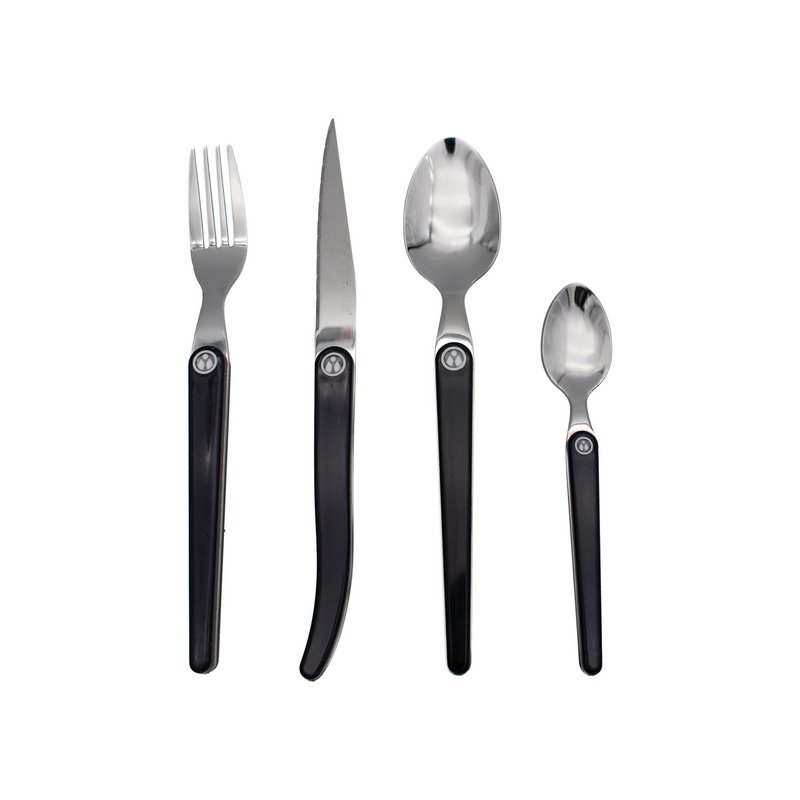 Ménagère Laguiole Héritage – Manche Carbone ABS – 16 pièces
