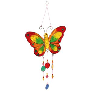 Butterfly mobile red & orange 29cm