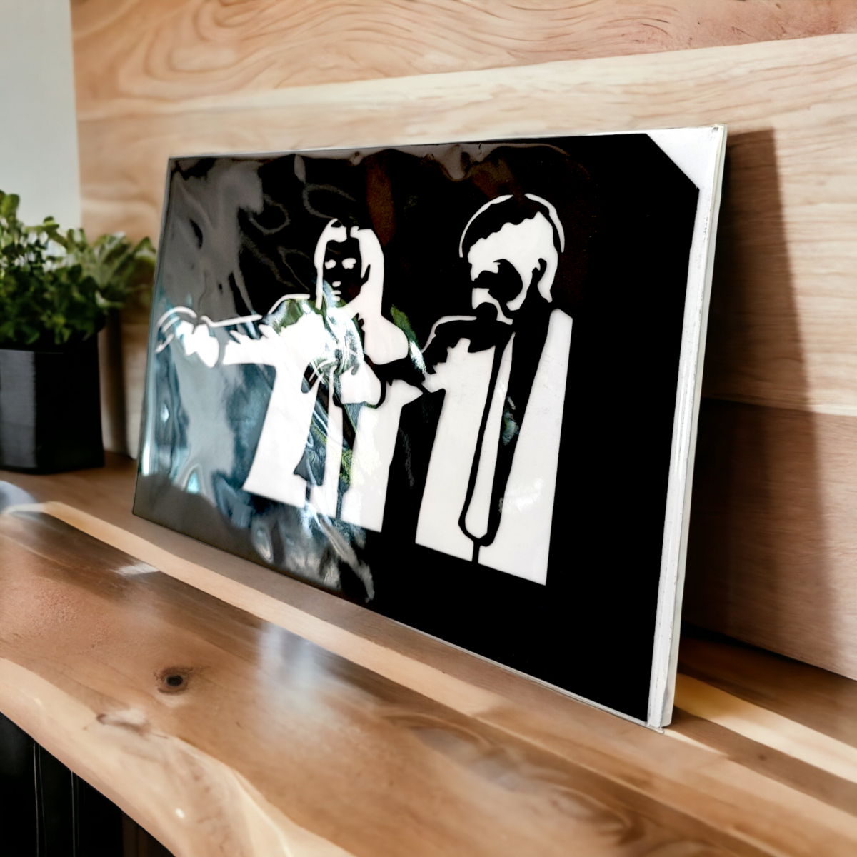 Plantilla de graffiti de Banksy - Pulp Fiction