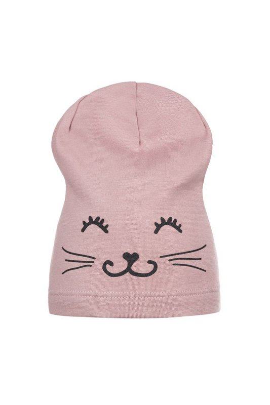 KITTY DUSTY PINK girls' beanie hat