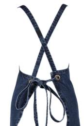 Forklæde DENIM crossback - 75x85 cm, blå